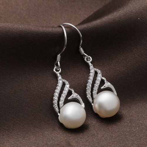 s925纯银饰品 韩版珍珠首饰套装 天然淡水珠微镶 厂家直销 珍珠托图片